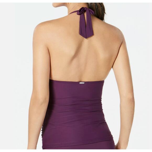 Calvin Klein Port Purple Halter Swim Tankini Top Size Small NWT - Picture 2 of 4